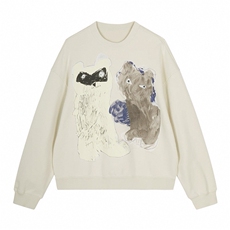 2025年秋季圆领卫衣女猫咪图案，女装卫衣/绒衫，泰合衣坊