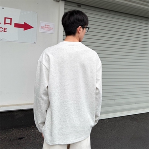 抖音得物高品质 26春装设计感长袖打底衫纯色拉链肩圆领卫衣W123图片