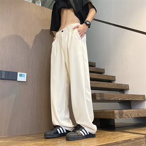 2025春季新款垂感休闲裤男宽松直筒九分裤纯色百搭西裤K227-P50图片