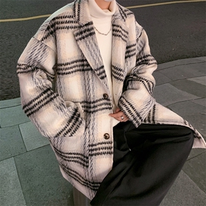 男士冬装高级感长款呢大衣韩版中长款毛呢大衣风衣外套Y21-P115图片