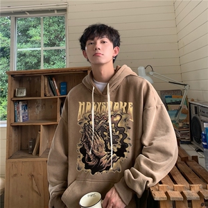 新款秋冬港风宽松连帽套头卫衣X5663-常规P70控88-加绒P80控98图片