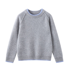 秋冬男女通用七针肩外缝合拼色领，童装儿童羊绒衫，旭泰羊绒