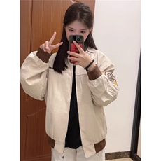 字母刺绣宽松新中式外套春秋夹克设计感情侣ins棒球飞行服JFY78，男装夹克，星座1116A（原606A-3）