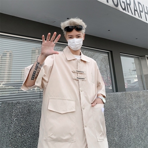 衬衫男士韩版潮流痞子帅气宽松百搭夏季2024新款ins外套CY783-P43图片