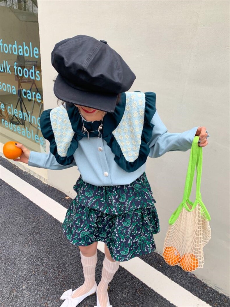 大翻领荷叶衬衫，女装衬衫，YOUER DENG