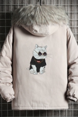 MM48044-P130冬季大毛领衣男士大码加厚袄男服网格挂拍，男装棉衣，电商A040A