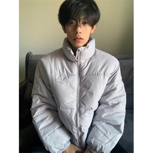 A300-P98 2025冬季新款字母标棉衣外套港风男女同款立领上衣图片
