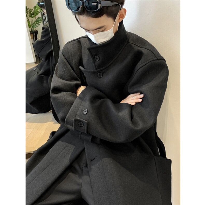毛呢大衣男中长款宽松过膝加厚呢子风衣外套DY16-P128-168,男装风衣,星座403（原603-1）