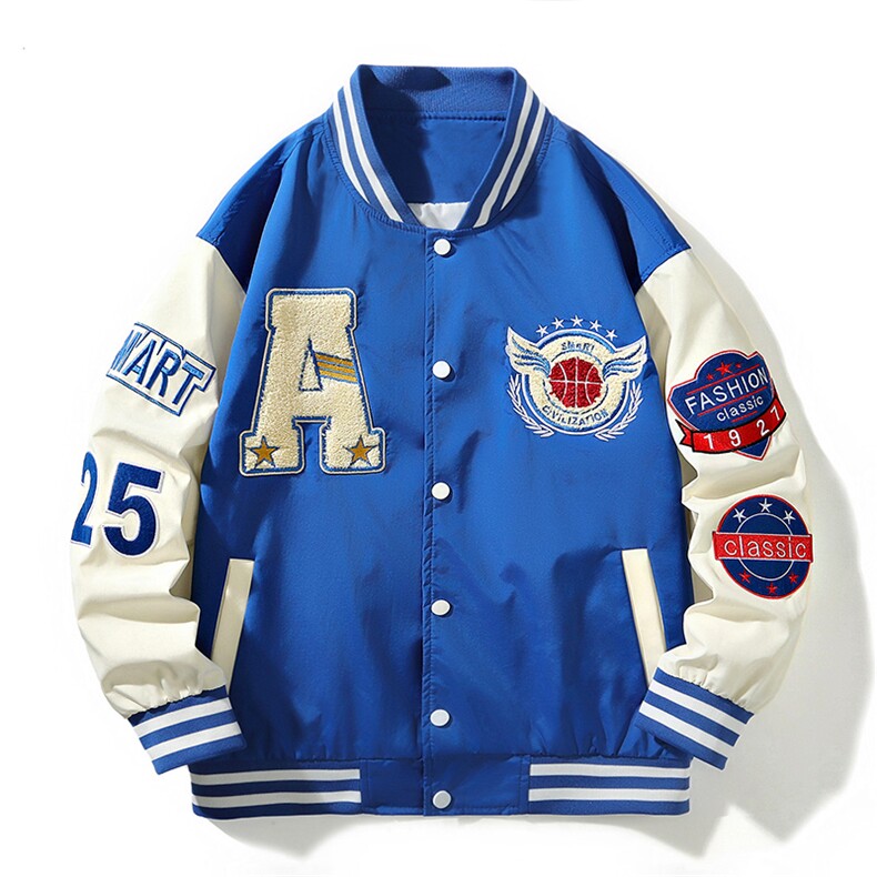 现货春季美式棒球服宽松休闲潮流痞帅立领夹克 A436-22129-P68图片