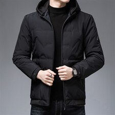 冬季中年休闲羽绒服连帽可脱卸男中长款加厚冬装外套ZL1008-P225图片