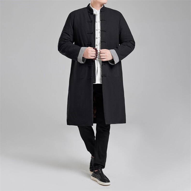 2025冬季唐装风棉衣加厚中长款男中式保暖立领棉服8690-P180,男装棉衣,星座1105-3