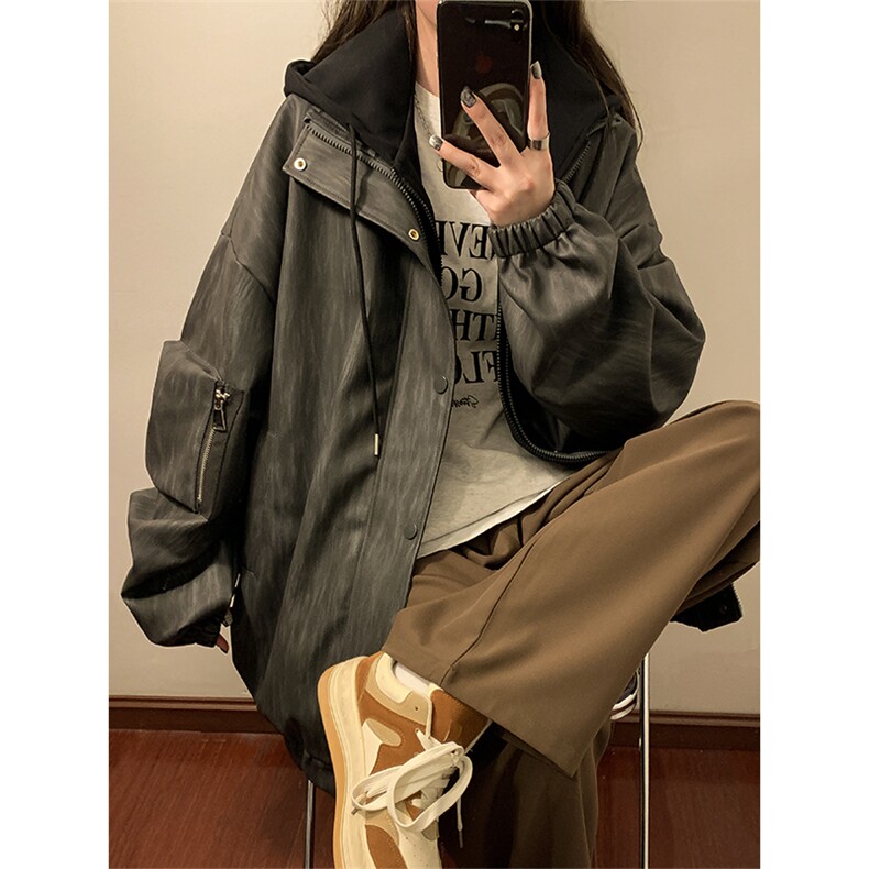秋季皮衣美式潮牌青少年百搭夹克情侣春装外套XZ102B-1-JK2562P95,男装皮衣,星座102B-1