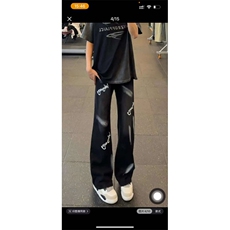 2025年新款春秋季网红休闲百搭弹力高腰直筒牛仔裤，男装牛仔裤，星座613