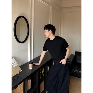 W508 高质量常规针织衫短袖 P35 黑色 灰色 M到XXL 网络图图片