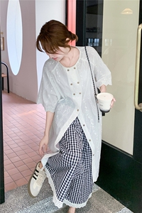 静奢风时尚套装运动风通勤夏装东方洛可可夏季休闲风短袖气质白色图片