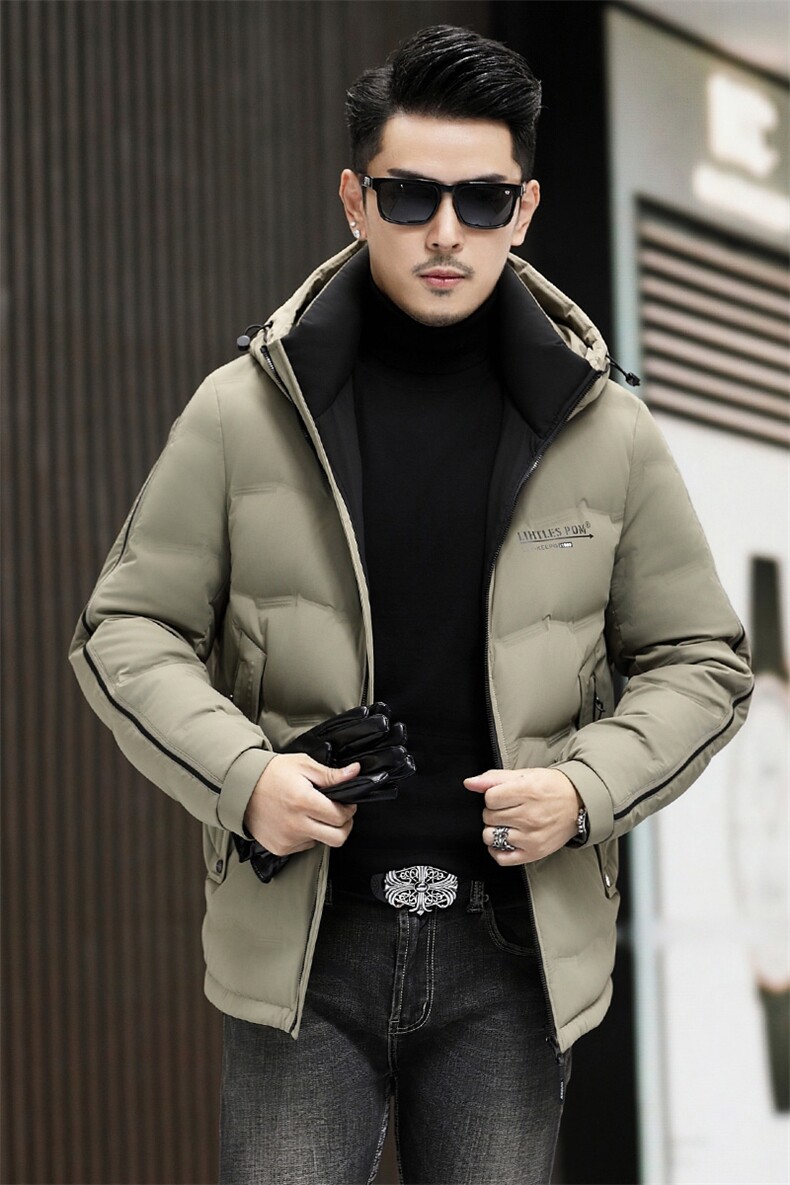 B8303钱塘2020-3时尚休闲冬季厚款有帽简约中年男士羽绒服P250,男装羽绒服,钱塘207-3
