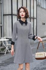 秋款亮钻娃娃连衣裙，女装连衣裙，帕莎尔