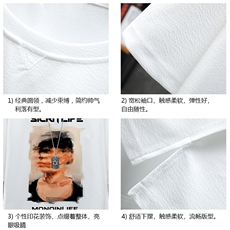 Q11213-P30春夏季七分袖t恤男大码五分袖男短袖中袖展架，男装T恤，电商A040A