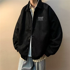 新款美式复古高街外套上衣春秋季潮牌麂皮绒翻领夹克W7167-P62，男装夹克，星座512-2