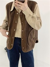 秋季新款—两穿羊羔毛马甲，女装马甲，吾十有五