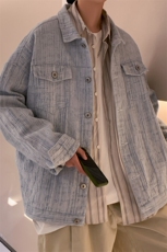 JK6017/P75春装新款港风洗水宽松牛仔外套夹克男女大码上衣控108，男装工装外套，电商A141