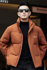 ZMS-M9812-1新款冬季男士鸭绒羽绒服立领保暖外套修身大衣图片