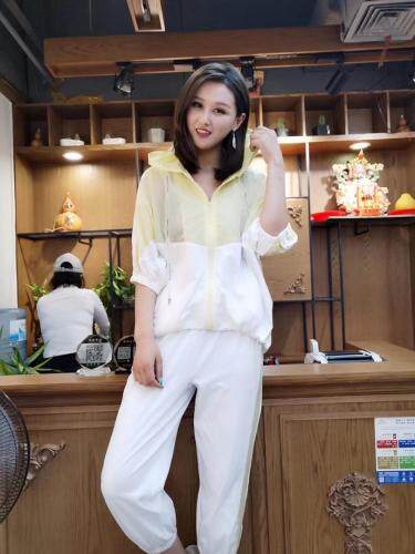 防晒服外套和套装，女装职业装，水恋百合