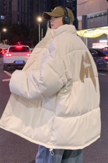 情侣棉衣新款立领面包服M字母棉服棉袄外套3352-P65控98量大有差，男装棉衣，星座207