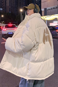 情侣棉衣新款立领面包服M字母棉服棉袄外套3352-P65控98量大有差图片