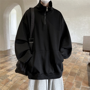 360克重磅冲锋衣内胆半拉链翻领POLO衫高领卫衣男WY77077P65控88图片