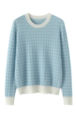 圆领羊绒衫女山羊绒秋冬内搭针织打底毛衣，女装羊绒衫，东业羊绒