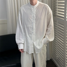 2025现货新款设计感小众休闲衬衣新潮长袖衬衫A351-AC2454-P68，男装衬衫，电商A351