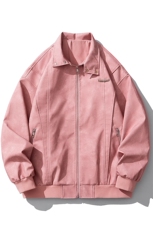 1做旧面料字母刺绣皮衣金属装饰大码M-5XL夹克男JK77861P85控138，男装夹克，星座226-2