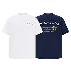 南夏乔装2025夏季新款日系基础款印花圆领短袖复古百搭休闲T恤男，男装T恤，电商S006（B521）