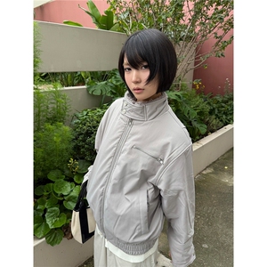 美式毛领哈灵顿夹克棉服冬季短款高级感外套工装立领棉衣JM6062图片