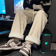 加绒运动裤女/男11分秋冬款卫裤高腰大码1008特批35加绒特批43，男装休闲裤，星座718-1