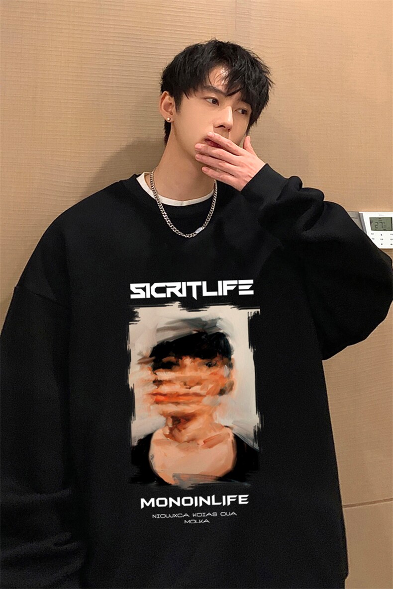 圆领卫衣男大码加厚长袖t恤男2024春S6213-P28,男装卫衣,电商A040