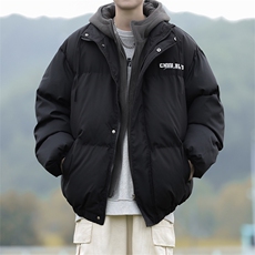 F30-P852024冬季新款潮牌棉服外套男美式高街假两件加厚棉衣，男装棉衣，星座512-6
