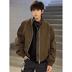 棒球服飞行员夹克潮牌潮流复古宽松休闲百搭工装外套男JW312，男装夹克，星座1116A（原606A-3）