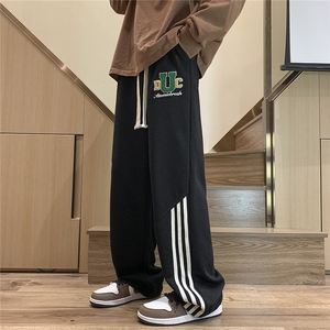 面料成分65棉35涤纶 休闲裤男宽松条纹长裤D329-QM539-P55-控68图片