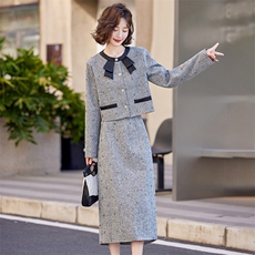 【财阀千金系列】2024新款秋冬气质重工小香套装亮丝长裙两件套女,女装套装/套裙,苗苗,浙宝-网红风 【财阀千金系列】2024新款秋冬气质重工小香套装亮丝长裙两件套女,女装套装/套裙,苗苗,浙宝-网红风