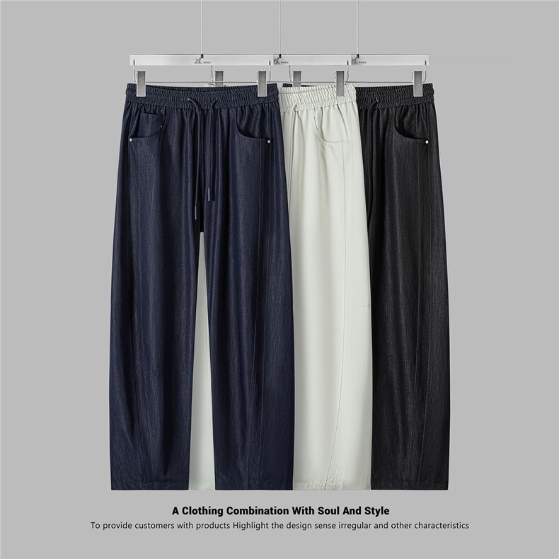 男宽松纯色休闲长裤阳离子男休闲长裤运动裤A329-K9903-P60，女装休闲裤，电商A329