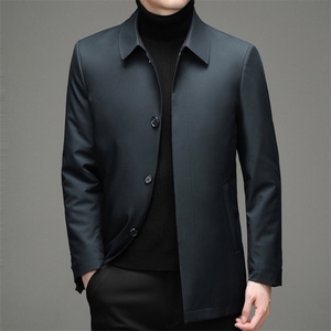 新款冬装可卸内胆羽绒服中长款休闲中年爸爸装外套ZL32133-P195图片