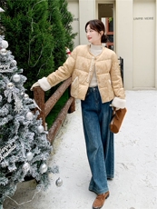 2025年冬季新中式羽绒服短款50白鸭绒RF2C290-6898#-P295-K399，女装羽绒服，蝶眷