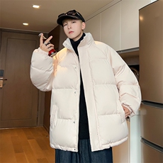 立领加厚纯色棉衣男冬季男士情侣款棉服潮流棉袄A266-MF365-P70，男装棉衣，电商A266
