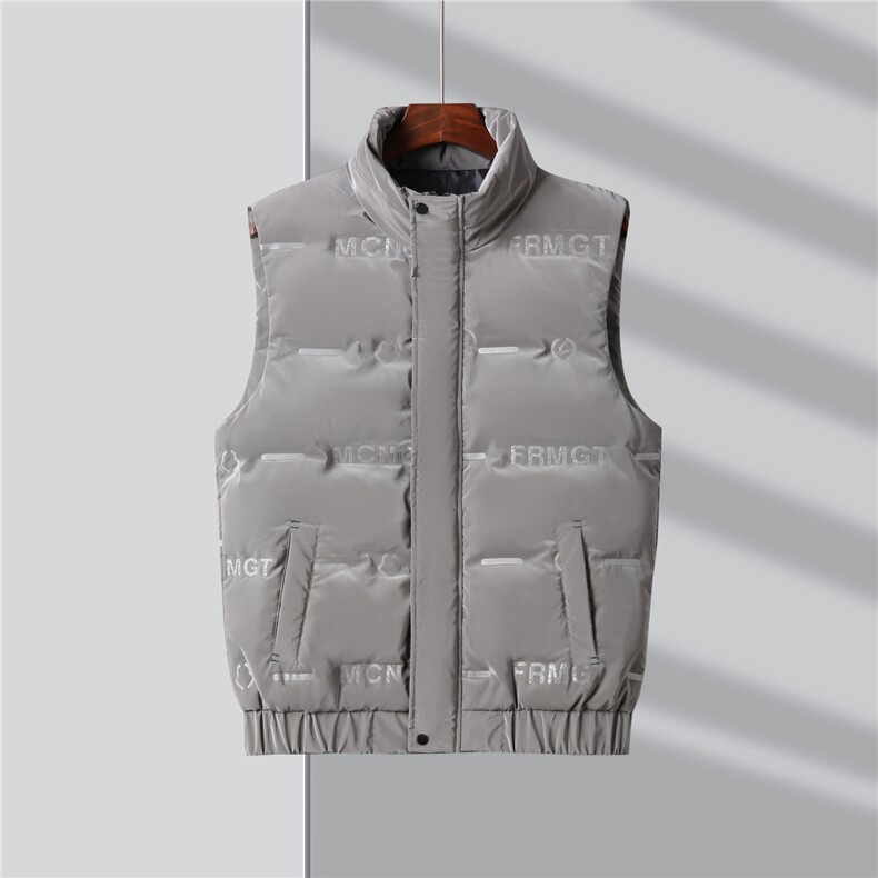 BJY08187男式2023新款立领羽绒背心无袖加绒加厚马甲P108，男装羽绒服，电商B360