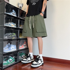 夏季新款工装大口袋设计感宽松泡泡格短裤B315-K25551-特p25控48，男装牛仔裤，电商B315
