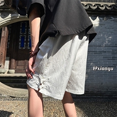 XZ616夏季风新中式冰丝提花休闲五分裤短裤TY2461P35控48，男装休闲裤，星座512A（原616）