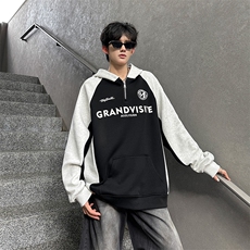 秋季宽松休闲拼接POLO套头卫衣潮外套XZ808B-WH085-P50,男装Polo衫,星座808B, 秋季宽松休闲拼接POLO套头卫衣潮外套XZ808B-WH085-P50,男装Polo衫,星座808B,