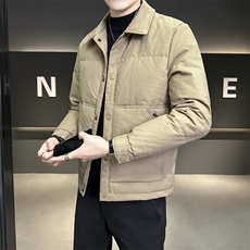 5888L-L-5XL-P175店主风商务休闲翻领轻薄特殊面料防寒服外套，男装羽绒服，电商B255